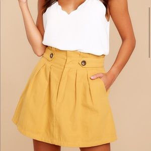 NWT Goldenrod Mini Skirt